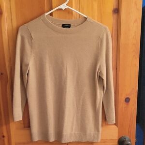Talbots Women's Beige Crew Neck Sweater